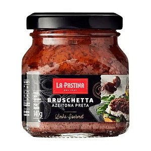 Bruschetta Azeitonas Pretas em Azeite Oliva La Pastina 140g