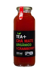 Chá Tea + Chá Mate Orgânico de Cranberry Vidro 300ml