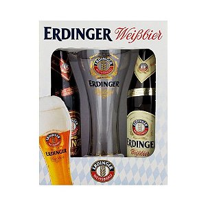 Kit de Cervejea Erdinger 2 garrafas 500ml + 1 Copo