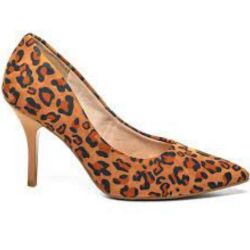 Scarpin Beira Rio Nobuck Safari Onça 9cm 4122.1100