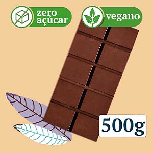 Barra 500g Chocolate 50% Cacau ao Leite de Aveia adoçado com Tâmara - Zero Açúcar