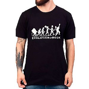 Camiseta Evolução Rock 100% Algodão - UNISSEX