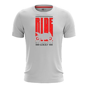Camiseta Texx Branca Vermelha Ride