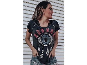 T-SHIRT  ESTONADA OLHO GREGO