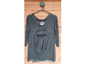 T-SHIRT MANGA LONGA ROLLING STONES PEDRARIA