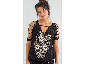 BLUSA CAVEIRA LAÇO