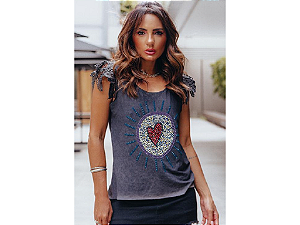 BLUSA SOL MANGA DE RENDA