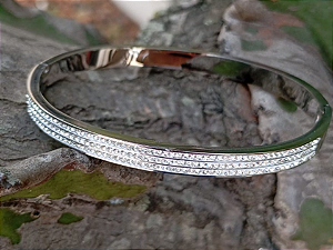 BRACELETE PRATA STRASS