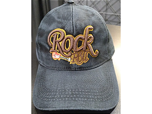 BONE ROCK N ROLL BORDADO MARROM