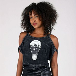 Blusa Estonada Ombros Abertos