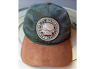 BONE HARLEY DAVIDSON VERDE/ MARROM