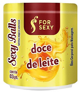 Sexy Balls - Bolinha Mágica Doce de Leite Excitante e Lubrificante Beijável c/