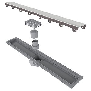 Elleve - Ralo Linear Smart Tampa Inox Sifonado 60cm