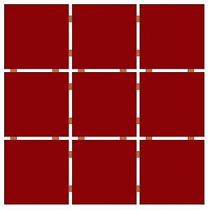 Revest Ceramico 10x10 Telado Vermelho Ceral cx 2,07 m
