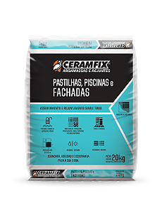 Argamassa Pastilhas e Piscinas Branca 20 Kg Ceramfix