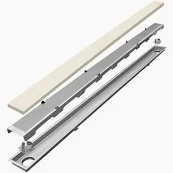 Ralo Oculto Linear Inox Mozaik 120 cm - 2 Saidas Laterais