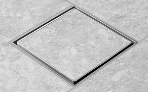 Ralo Oculto EcoPro Cinza Platina 10x10 cm