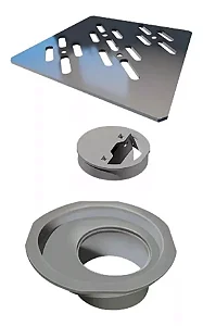 Elleve - Grelha p/ Caixa Sifonada Quadrada 100mm Polida