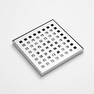 Ralo Quattro Éolo Mozaik Inox 304 Escovado 15x15