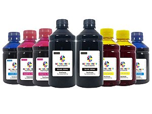 Kit 8 Refil Tinta Compatível Epson L3150 L3110 L375 L395