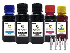 5x Refil Tinta Compatível Impressora Epson L375 L395 L3150
