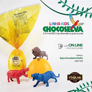 CHOCOSELVA AMARELO - OVO E BICHINHOS SAFARI C/ 1 OVO 180G AO LEITE