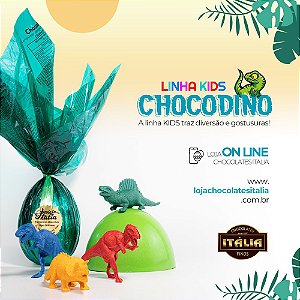 CHOCODINO VERDE - OVO E DINOSSAUROS C/ 1 OVO 180G AO LEITE