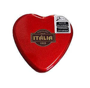 Lata Coração Vermelho Pequeno c/ 4 Bombons Truffados