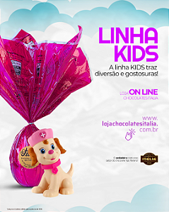 Cachorro pet ROSA de Brinquedo com ovo de 180 g