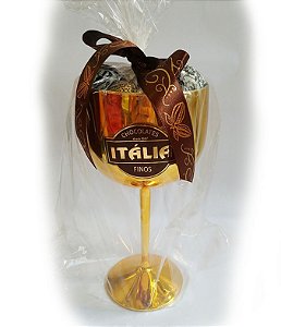 Taça Premium Dourada c/ 10 Bombons Truffados 174g