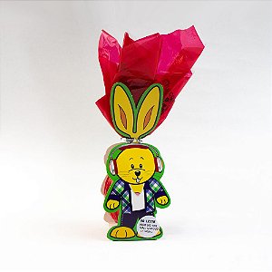 Coelho Music infantil c/ ovo de 40g ao Leite SOMENTE ROSA