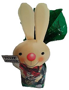 Enfeite de Coelho Abraçadinho c/ Ovo de 370 g Ao Leite