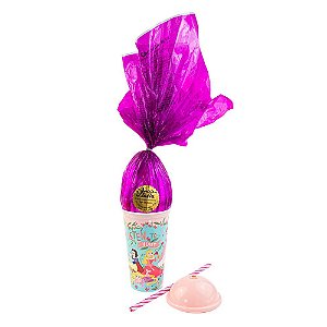 Copo Infantil Rosa com Ovo de Páscoa 180g Ao Leite