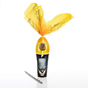 Copo Infantil Amarelo e Preto com Ovo de Páscoa 180g Ao Leite
