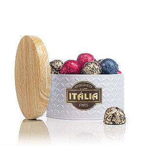 Lata Redonda Branca GD com 15 bombons Truffados 255g