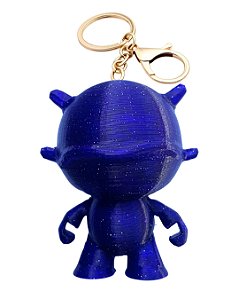 Chaveiro AstroHunny Bag Charm – 7,5 cm - Azul Netuno com Glitter