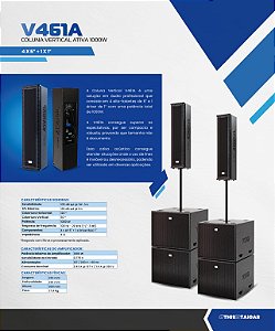 Line Array Vertical Taigar System V461 A de 1000 W RMS - 135 dB