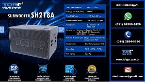 Subwoofer Ativo Taigar System SH218  3000 RMS