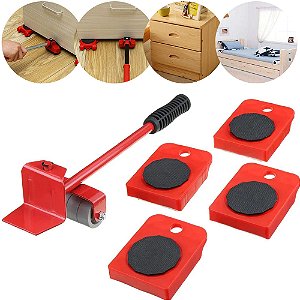 Aparelho Movedor Moveis Facil Levantador Materiais Pesados Kit 5 Pecas Sliders Moving - 81329