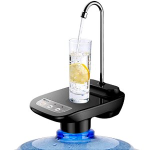 Bebedouro Bomba Elétrica para Garrafão Galão Água 10L - 20L - 30L Recarregável com Base - 81768