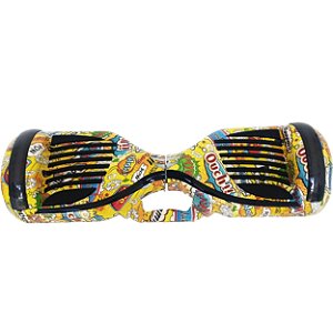 Skate Elétrico Hoverboard Lançamento 6,5" Led com Alça - Quadrinhos - 27901
