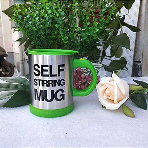 Caneca Mixer De Inox / Plástico Com Tampa A Pilha 350ml - 82208