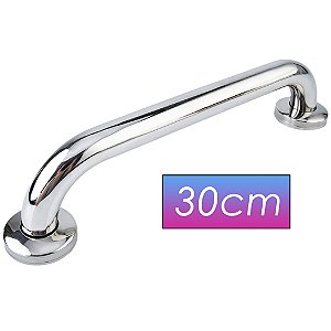 Barra Alça De Apoio 30cm para Banheiro em Alumínio Reforçado - 82940-3