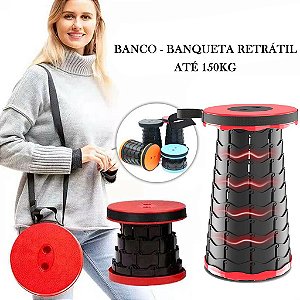 Banqueta Banquinho Dobrável Retrátil Lazer Gourmet Ajustável