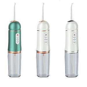 Irrigador Oral sem Fio Jato de Água Limpeza Bucal USB Branco