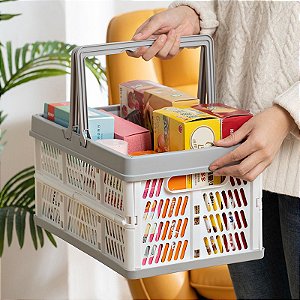 Cesta Multifuncional de Cozinha Mercado Brinquedo Cinza