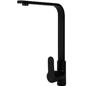 Torneira de Cozinha Bancada Mesa Móvel Monocomando Preta 1/4