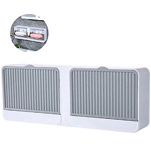 Suporte para Sabonete de Banheiro Caixa Recipiente Cinza