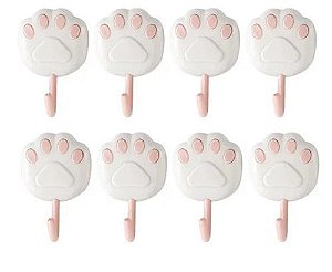 Ganchos Decorativos Pata De Urso Cozinha Banheiro 8 Peças