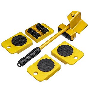 Movedor de Moveis Portátil Levantador Até 150kg Materiais Pesados Amarelo